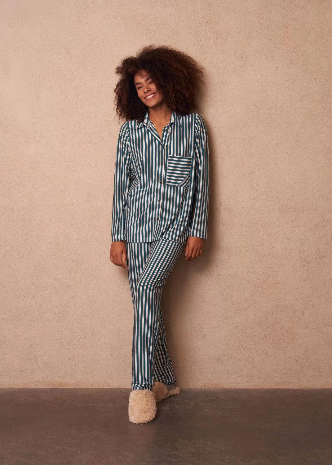 Pluto Nore Dames Pyjama Stripes Elegance Lingerie