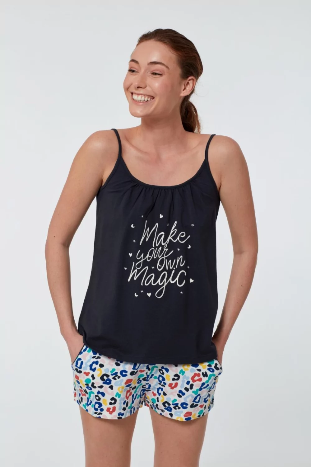 Woody Dames Pyjama Anthraciet Elegance Lingerie