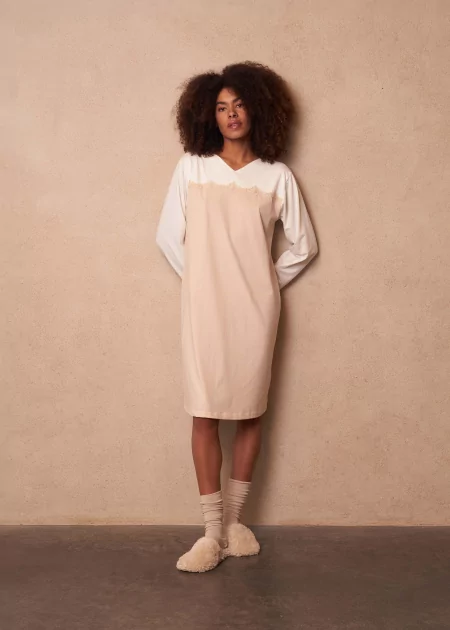 Pluto Gedine Dames Nachtkleed Linen Ivory Elegance Lingerie