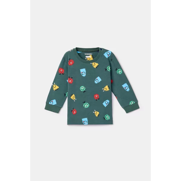 Woody Alien Jongens Pyjama - groene alienprint