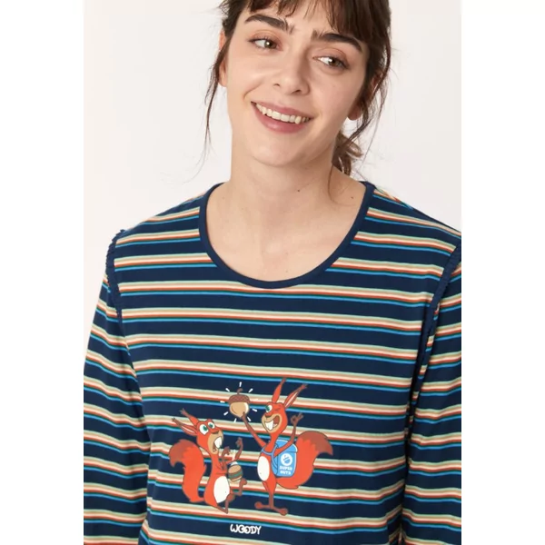Ekouaer Lange Mouwen Pyjama Ekouaer Damespyjama Set - Tweedelige Pyjama Lange Mouwen & Broek - U-hals Voor Herfst En Winter Comfortabele Nachtkleding Vrouwen