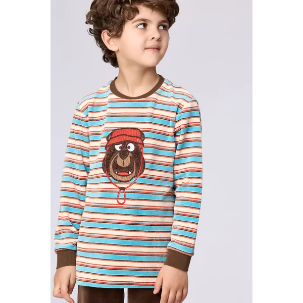 Woody Beer Jongens Pyjama - multicolor streep