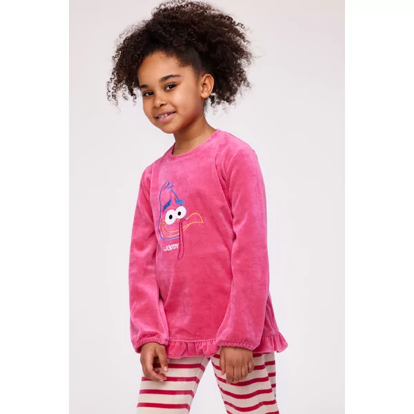 Woody Kalkoen Meisjes Pyjama - FUCHSIA