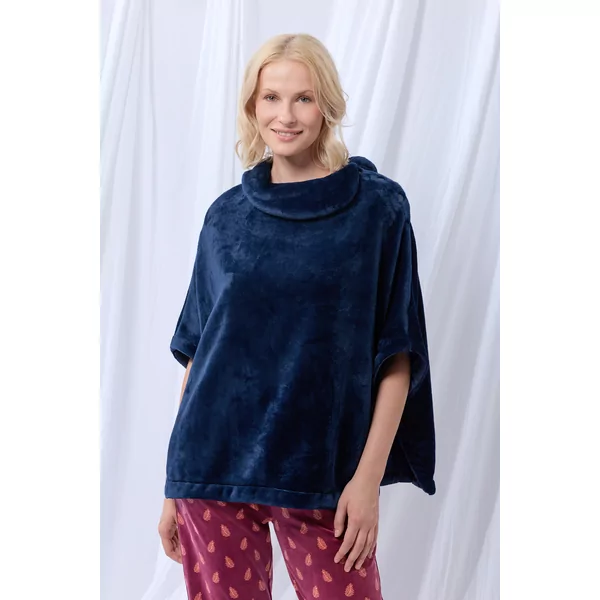 lordsxlilies Dames Poncho - donkerblauw