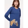Woody Mammoet Dames Pyjama - Blauw