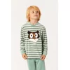 Woody Uil Jongens Pyjama - v stripe owl striped