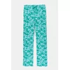 lordsxlilies Dames Pyjama - blauw-groene bloemenprint