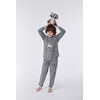 Woody Wasbeer Jongens Pyjama - GREY MELANGE