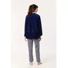 Woody Schaap Dames Pyjama - beacon blue