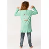 Woody Eekhoorn Dames Pyjama - neptune green