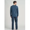 Schiesser Heren Pyjama - jeansblauw