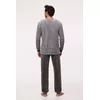 Woody Sneeuwschoenhaas Unisex Pyjama - grijs-antraciet streep