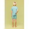 Woody Leeuw Jongens Pyjama - groen-blauwe streep