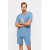 Woody Zeepaardje Heren Pyjama - blauw