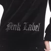 Pink Label Tracksuit Velvet Strass - Black