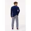 Woody Schaap Heren Pyjama - beacon blue