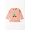 Woody Schildpad Meisjes Pyjama - coral almond
