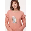 Woody Sneeuwschoenhaas Dames Pyjama - oudroze