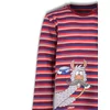 Woody Alpaca Jongens Pyjama - rood-blauw gestreept