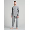Schiesser Heren Pyjama - grijs melange