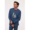 Woody Kalkoen Unisex Pyjama - blauwe streep