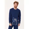 Woody Schaap Heren Pyjama - beacon blue
