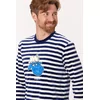 Woody Schaap Heren Pyjama - v stripe sheep striped