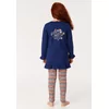Woody Schaap Meisjes Pyjama - beacon blue