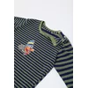 Woody Kalkoen Unisex Pyjama - donkerblauw-groene streep