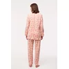 Woody Sneeuwschoenhaas Dames Pyjama - haas print roze