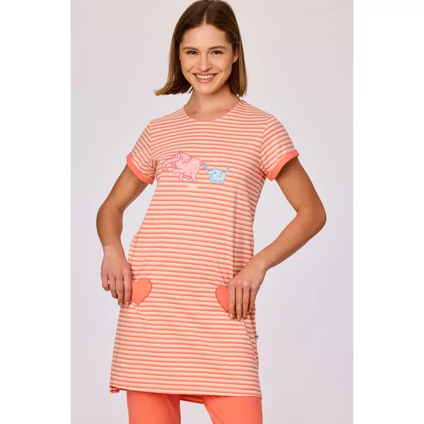 Woody Olifant Dames Pyjama - multicolor streep