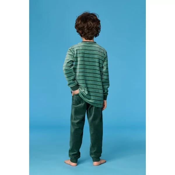 Woody Alien Jongens Pyjama - groene streep