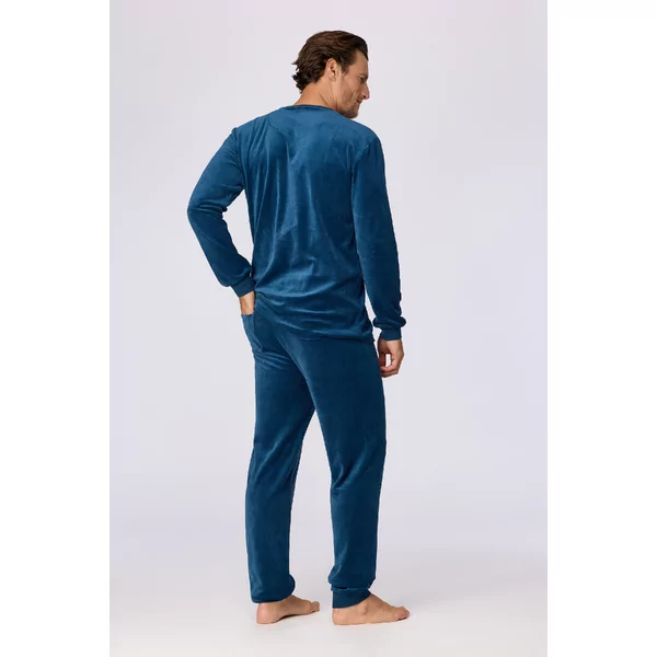 Woody Vos Heren Pyjama - donkerblauw