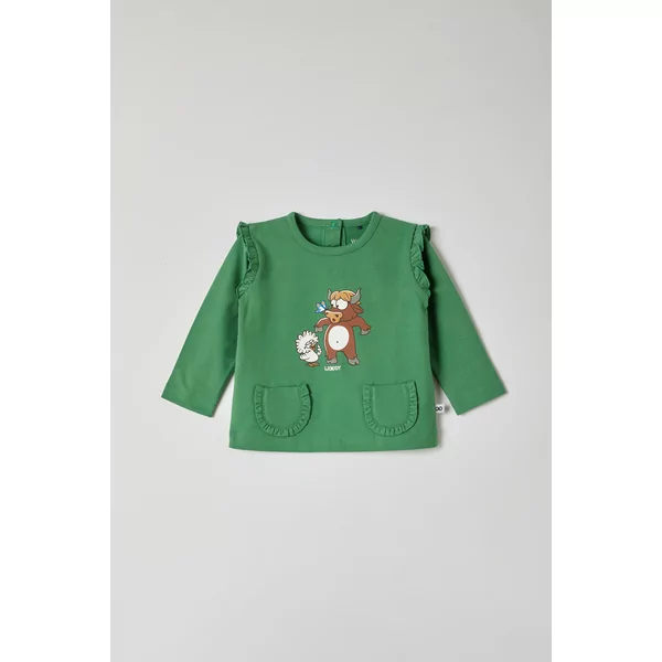 Woody Hooglander Meisjes Pyjama - deep grass green