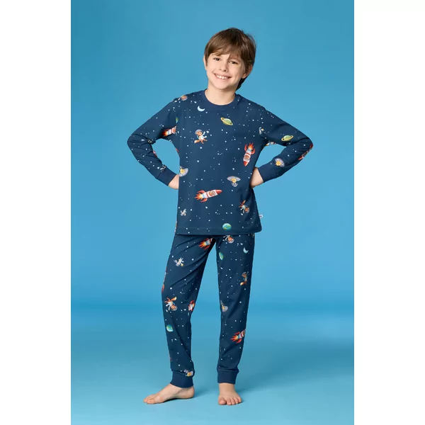 Woody Alien Jongens Pyjama - galaxy alloverprint