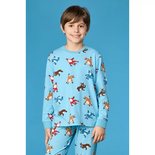 Woody Beer Jongens Pyjama - berenprint