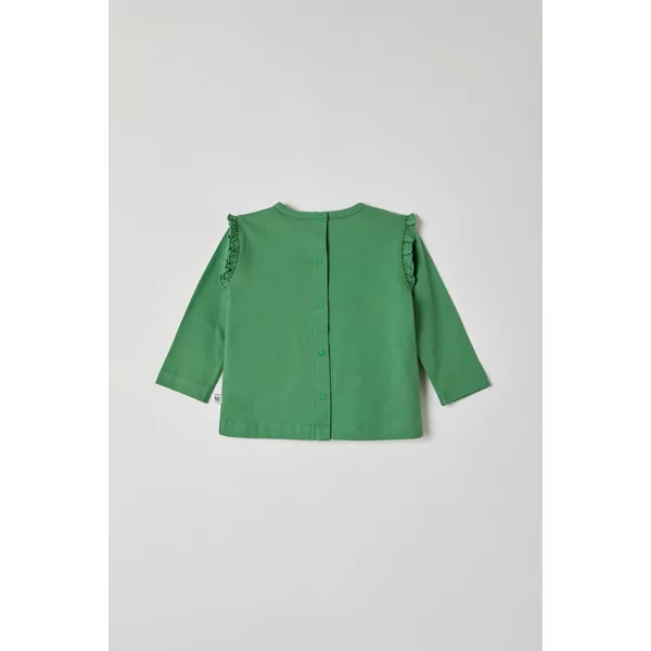 Woody Hooglander Meisjes Pyjama - deep grass green