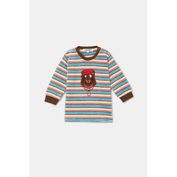 Woody Beer Jongens Pyjama - multicolor streep