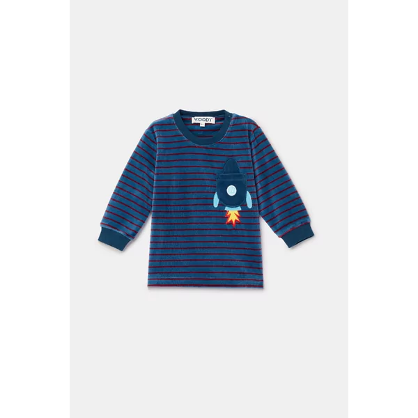 Woody Jongens Pyjama - donkerblauwe streep