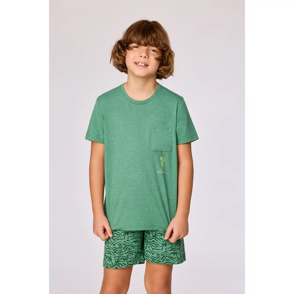 Woody Jongens Pyjama - Groen