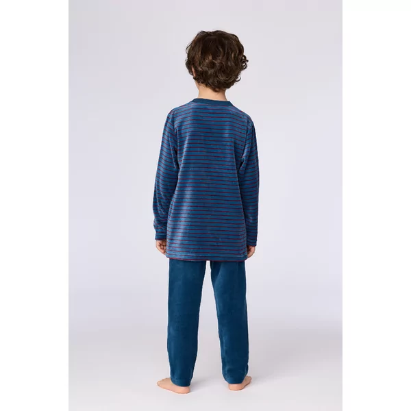 Woody Jongens Pyjama - donkerblauwe streep