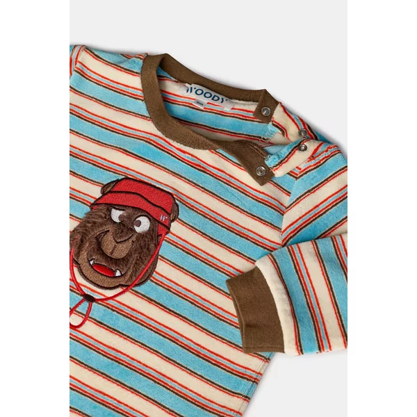 Woody Beer Jongens Pyjama - multicolor streep