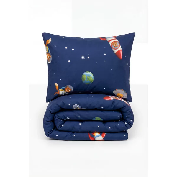 Woody Alien Dekbedovertrek 1P - galaxy alloverprint