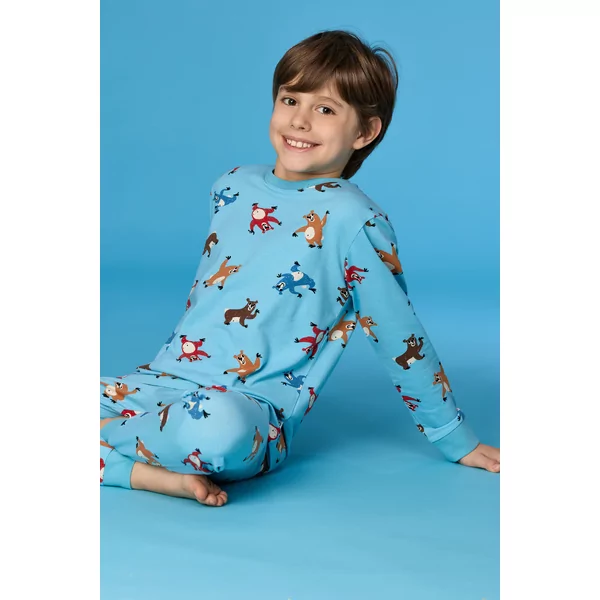 Woody Beer Jongens Pyjama - berenprint
