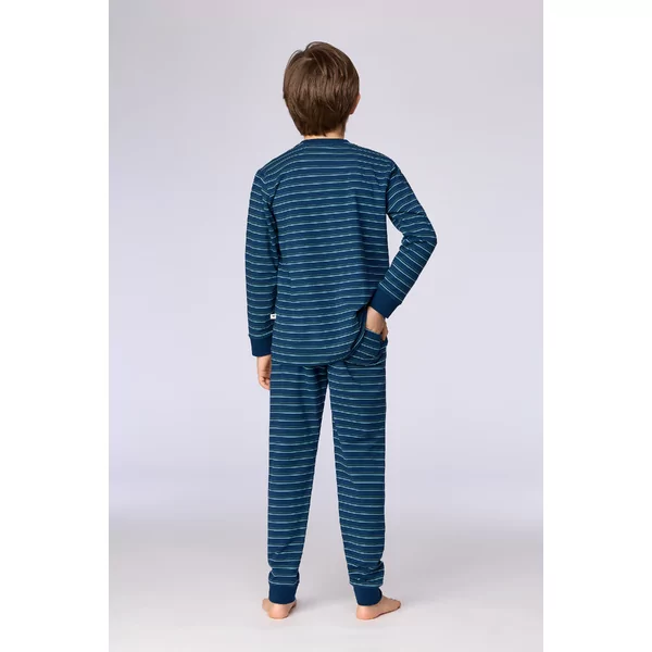 Woody Alien Jongens Pyjama - donkerblauwe streep