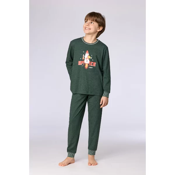 Woody Alien Jongens Pyjama - donkergroen