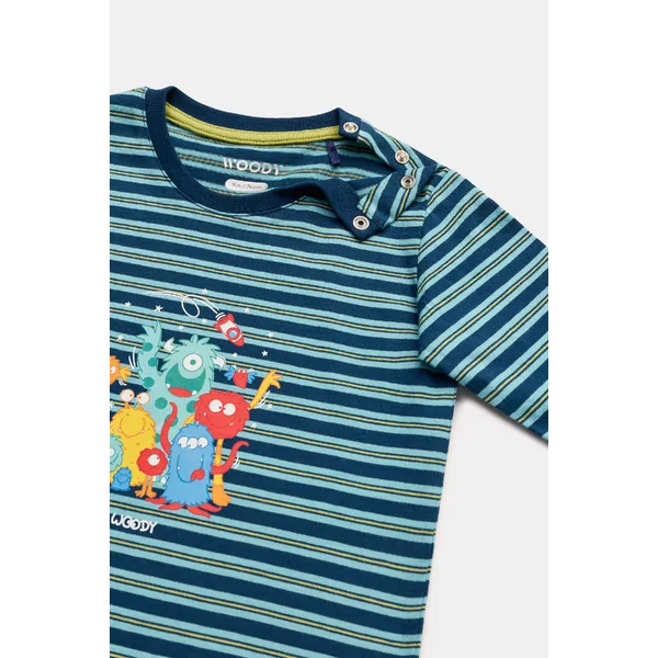 Woody Aliens Jongens Pyjama - Blauwe Streep