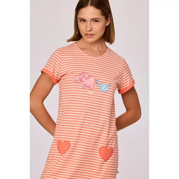 Woody Olifant Dames Pyjama - multicolor streep