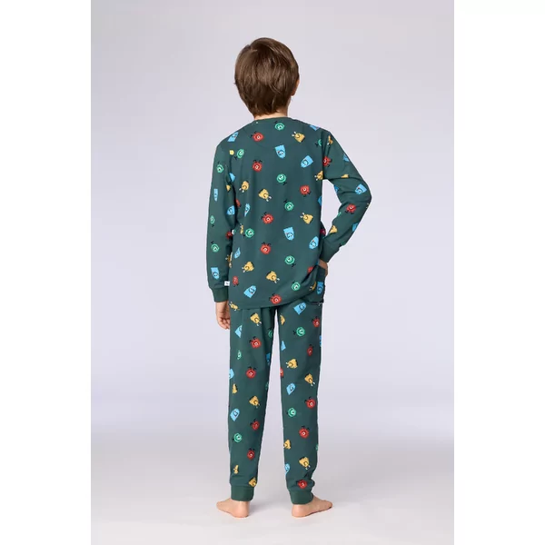 Woody Alien Jongens Pyjama - groene alienprint