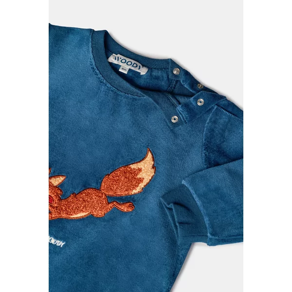 Woody Jongens-Heren pyjama - donkerblauw